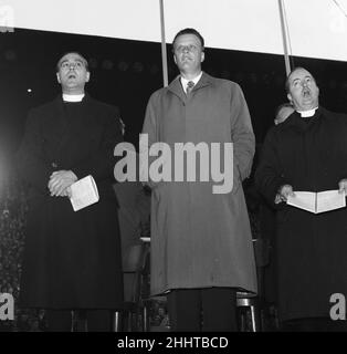 Der amerikanische Evangelist Billy Graham in Wembley bei seinem Besuch in London. 11th Mai 1955. Stockfoto