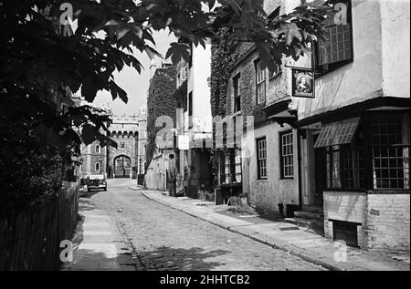 Church Street in Windsor, Winkshire. Ca. 1944. Stockfoto