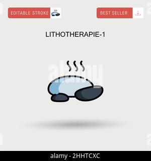 Lithotherapie-1 einfaches Vektorsymbol. Stock Vektor
