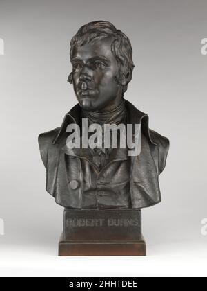 Robert Burns 1890, Besetzung 1891 Charles Calverley American Calverley modellierte diese Porträtbüste von Robert Burns (1759–1796) 1890, zwei Jahre nachdem seine lange Bronzestatue des schottischen Dichters im Washington Park in Albany, New York, enthüllt wurde. Der in Schottland geborene Stahlmagnat Andrew Carnegie war ein Bewunderer von Burns und, im Bewusstsein von Calverleys Statue, beauftragte ihn mit einer lebensgroßen Büste des Dichters für seine Bibliothek. Carnegie war so zufrieden mit dem Ergebnis, dass er 1891 einen zweiten Bronzeguss für das Metropolitan Museum bestellte. Robert Burns 10361 Stockfoto