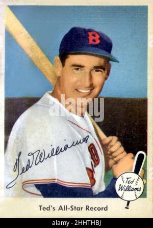 1959 Fleer Ted Williams Baseballkarte Stockfoto