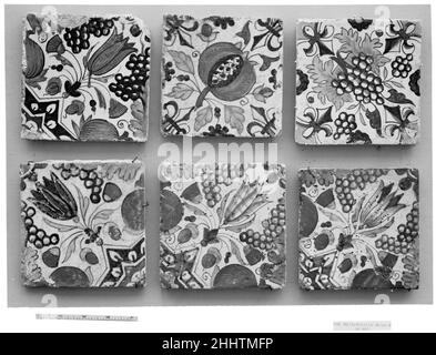 Fliesen ersten Quartal 17th Jahrhundert Niederländisch. Kachel. Niederländisch. Erstes Viertel 17th Jahrhundert. Zinnverglaste Steingut. Keramik-Keramik Stockfoto
