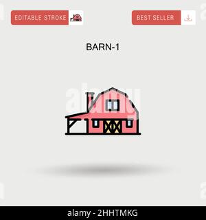 Barn-1 einfaches Vektorsymbol. Stock Vektor