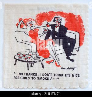 Groucho Marx Witz Cartoon Cocktail Serviette Stockfoto