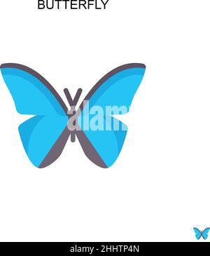 Schmetterling einfaches Vektor-Symbol.perfekte Farbe modernes Piktogramm auf bearbeitbare Kontur. Schmetterlingsbilder für Ihr Geschäftsprojekt Stock Vektor