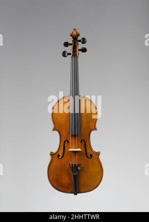 Violine 1783 Antonio Gragnani Italienisch Cremona ist zwar das berühmteste Zentrum des Geigenbaus, aber auch in anderen italienischen Städten blühte der Handel. Besonders bekannt ist Gragnani für seine elegant gearbeiteten Geigen, die auf das Werk der Familien Stradivari und Amati zurückgreifen. Hören Sie Experten beleuchten die Geschichte dieses Kunstwerks Hörspiel oder Pause #Andante-Allegro aus dem Streichquartett Op. 41, Nr. 3 von Robert Schumann gespielt von der Amphion QuartetL Katie Hyun (Testore Violine 1997.237.1), David Southorn (Gragnani Violine 1997,147), Andy Lin (Viola) und Mihai Marica (Vuillaume Cello 1984. Stockfoto