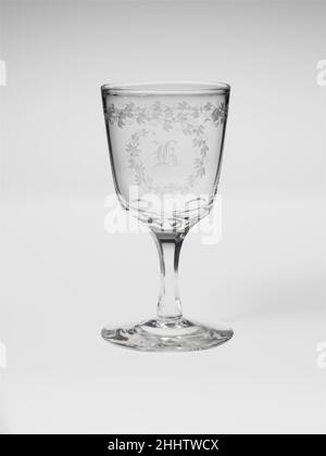 Weinkelch ca. 1867 Boston & Sandwich Glass Company. Weinkelch 9934 Stockfoto