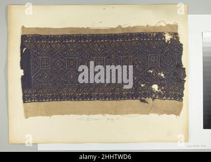 Textile Fragment 5th–6th Century Coptic. Textilfragment. Koptisch. 5th–6th Jahrhundert. Leinen, Wolle. Hergestellt in byzantinischem Ägypten. Textilien – Woven Stockfoto