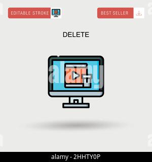 Einfaches Vektorsymbol löschen. Stock Vektor