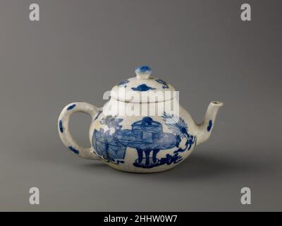 Kleiner, überdachter Weintopf oder Teekannen 1662–1722 Chinesisch. Kleiner überdachter Weintopf oder Teekannen 460670 Stockfoto