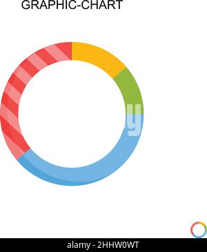 Grafik-Diagramm einfaches Vektor-Symbol.perfekte Farbe modernes Piktogramm auf editierbarer Kontur. Grafische Diagrammsymbole für Ihr Geschäftsprojekt Stock Vektor