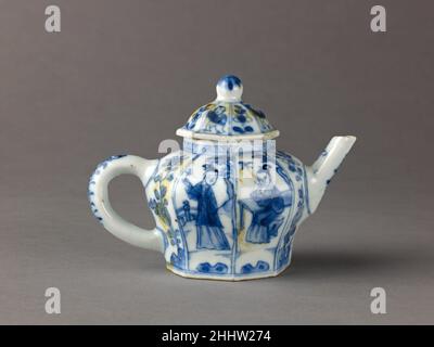 Kleiner, überdachter Weintopf oder Teekannen 1662–1722 Chinesisch. Kleiner überdachter Weintopf oder Teekannen 461214 Stockfoto