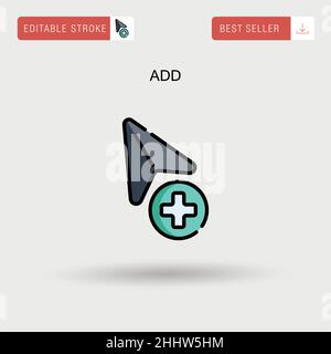 Einfaches Vektorsymbol hinzufügen. Stock Vektor