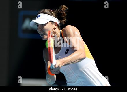 Melbourne, Australien. 26th Januar 2022. Alice Cornet in Ladies Quarter final Action Australian Open Tennis 2022 Melbourne Park, Australia Day 10 Mittwoch 26 Januar 2022 FOTO VON KARL WINTER Kredit: Roger Parker/Alamy Live News Stockfoto