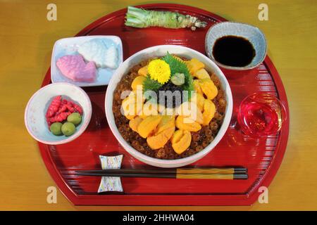 うに丼 Stockfoto