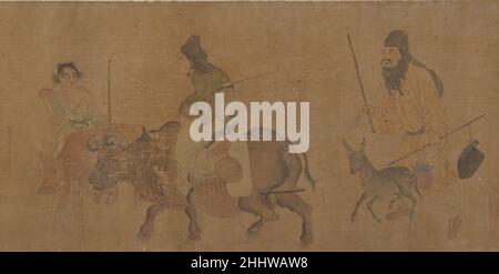 Happy Return from the West Unidentified artist. Glückliche Rückkehr aus dem Westen. Nicht identifizierter Künstler. China. Handscroll; Tinte und Farbe auf Seide. Ming (1368–1644) oder Qing-Dynastie (1644–1911). Gemälde Stockfoto