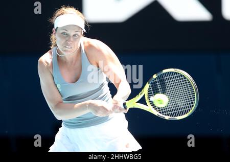 Melbourne, Australien. 26th Januar 2022. Danielle Collins in Ladies Quarter final Action Australian Open Tennis 2022 Melbourne Park, Australia Day 10 Mittwoch 26 Januar 2022 FOTO VON KARL WINTER Credit: Roger Parker/Alamy Live News Stockfoto