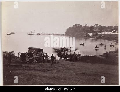 [Distant View of Landing, Belle Plain, Virginia] 1864 Timothy H. O'Sullivan Amerikaner, geboren Irland. [Fernansicht von Landing, Belle Plain, Virginia] 267996 Stockfoto