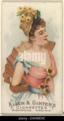 Platte 31, von den Fans der Periodenserie (N7) für Allen & Ginter Cigarettes Brands 1889, herausgegeben von Allen & Ginter American Trade Cards aus der Serie „Fans der Periode“ (N7), die 1889 in einer Serie von 50 Karten ausgegeben wurde, um Allen & Ginter Brand Cigarettes zu bewerben. Platte 31, von den Fans der Serie Periodenjahr (N7) für Allen & Ginter Cigarettes Brands 407012 Stockfoto