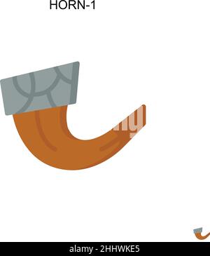 Horn-1 einfaches Vektorsymbol. Illustration Symbol Design-Vorlage für Web mobile UI-Element. Stock Vektor