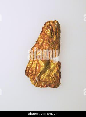 Plakette mit weiblicher Figur Etrusker Dünne Goldplatte geprägt mit weiblicher Figur. Plakette mit weiblicher Figur. Etrusker. Gold. Gold und Silber Stockfoto