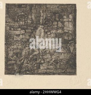 Vieillard Assis Dans un Intérieur (Alter Mann, der in einem Innenraum sitzt) ca. 1841 Rodolpe Bresdin Französisch. Vieeillard Assis Dans un Intérieur (Alter Mann, der in einem Innenraum sitzt) 429724 Stockfoto