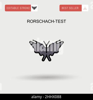 Einfaches Vektorsymbol für Rorschach-Test. Stock Vektor