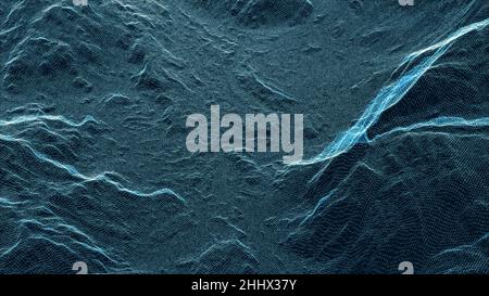 Leuchtende digitale Landschaft. Technologiekonzept Stockfoto