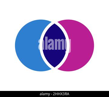 Infografik zu Venn-Diagramm Kreisen. Vektor-Designelemente für die Präsentation der Geschäftsstrategie. Stock Vektor