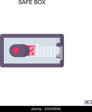 Safe Box einfaches Vektor-Symbol. Illustration Symbol Design-Vorlage für Web mobile UI-Element. Stock Vektor