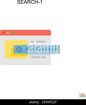Search-1 einfaches Vektorsymbol. Illustration Symbol Design-Vorlage für Web mobile UI-Element. Stock Vektor