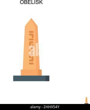 Obelisk einfaches Vektorsymbol. Illustration Symbol Design-Vorlage für Web mobile UI-Element. Stock Vektor