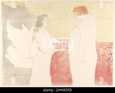 Aufstehen, aus der Serie Elles 1896 Henri de Toulouse-Lautrec Französisch. Aufstehen, aus der Serie Elles 334101 Stockfoto