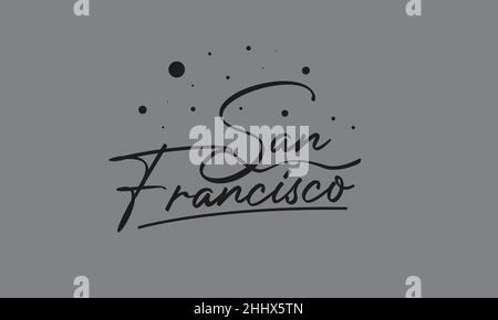 san francisco Athletic california Urban T-Shirt Monogramm Text Vektor Vorlage Stock Vektor