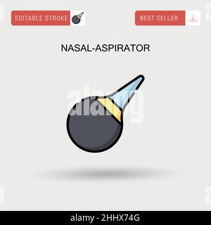 Einfaches Vektor-Symbol für Nasal-Aspirator. Stock Vektor
