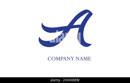 Alphabet Eine künstlerische oder symbolische Design-Vorlage für abstrakten Monogramm-Text Stock Vektor