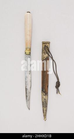 Messer mit Scheide 18th–19th Jahrhundert Türkisch. Messer mit Mantel 31480 Stockfoto