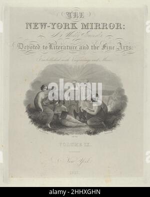 Titelseite: The New York Mirror, A Weekly Journal, Devoted to Literature and the Fine Arts. Bestechend mit Gravuren und Musik, Band IX 1831 Asher Brown Durand American. Titelseite: The New York Mirror, A Weekly Journal, Devoted to Literature and the Fine Arts. Bestechend mit Gravuren und Musik, Band IX 394448 Stockfoto