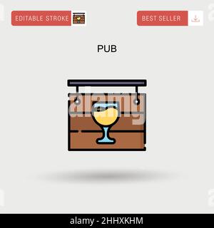Einfaches Vektor-Symbol für Pub. Stock Vektor