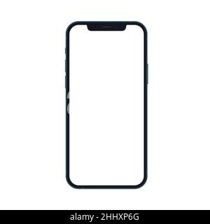 Ocean Blue neue Generation realistische Smartphone-Handy Mockup isoliert Stock Vektor