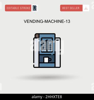 Automaten-13 einfaches Vektorsymbol. Stock Vektor