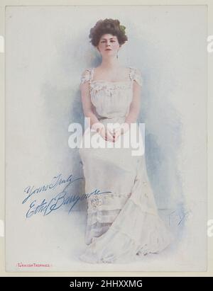 Ethel Barrymore, aus der Schauspielerserie (T1), vertrieben von der American Tobacco Co. Zur Förderung der türkischen Trophäen Zigaretten 1900 Reproduktion eines Gemäldes von Frederick Moladore Spiegle Visitenkarten der "Schauspielerinnen"-Serie (T1), erschienen 1900 von der American Tobacco Company zur Förderung der türkischen Trophy-Zigaretten. Fünfundzwanzig Kartensatz, reproduziert von Originalgemälden des Künstlers F.M. Spiegle... Ethel Barrymore aus der Schauspielerserie (T1), die von der American Tobacco Co. Zur Förderung von türkischen Trophäen-Zigaretten 422863 vertrieben wird Stockfoto