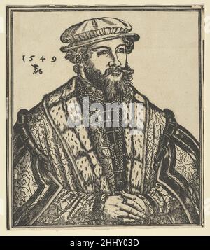 Dr. Christian Bruck, genannt Pontanus 1549 Lucas Cranach der jüngere Deutsche im Metropolitan Museum of Art Holzschnitt gibt es keine der in Hollstein illustrierten Briefpresse. Siehe Dodgson. Dr. Christian Bruck, genannt Pontanus 625639 Stockfoto