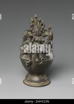 Ritual Ewer mit Manasa, der Schlangengöttin 10th. Jahrhundert Indien (wahrscheinlich Bihar),. Ritual Ewer mit Manasa, der Schlangengöttin 38944 Stockfoto