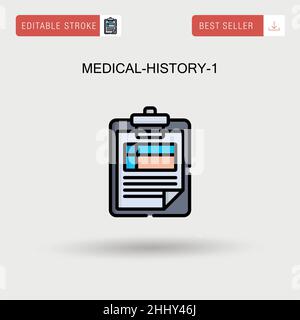 Medical-History-1 einfaches Vektorsymbol. Stock Vektor