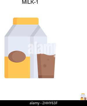 Einfaches Vektor-Symbol für Milk-1. Illustration Symbol Design-Vorlage für Web mobile UI-Element. Stock Vektor