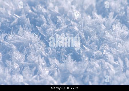 Hintergrund aus Schnee und Eis Textur. Stockfoto