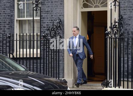 Nigel Adams MP (Con: Selby und Ainsty) Staatsminister (Minister ohne Portfolio) verlässt 10 Downing Street, 25th. Januar 2022 Stockfoto