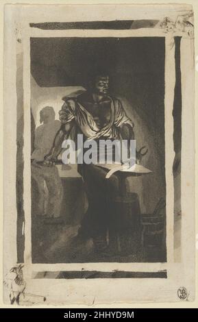 A Blacksmith 1833 oder früher Eugène Delacroix French. Ein Schmied 336629 Stockfoto