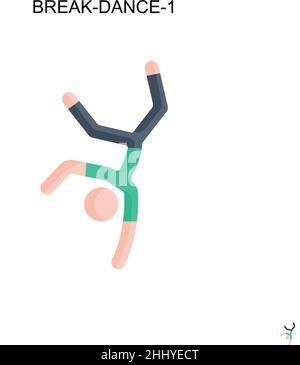 Break-Dance-1 einfaches Vektorsymbol. Illustration Symbol Design-Vorlage für Web mobile UI-Element. Stock Vektor
